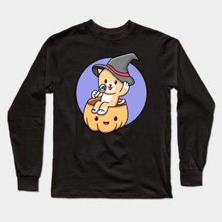 halloween cat Long Sleeve T-Shirt